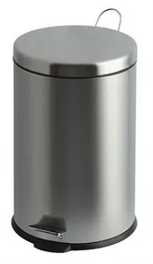 Odpadkový kôš, pedálový, kovový, 30 l, VEPA BINS, chrómovaný